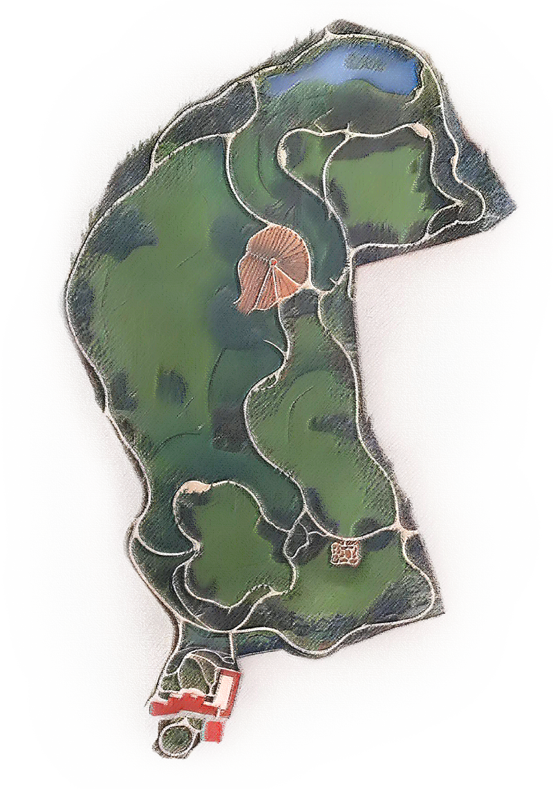Illustrazione del parco del castello